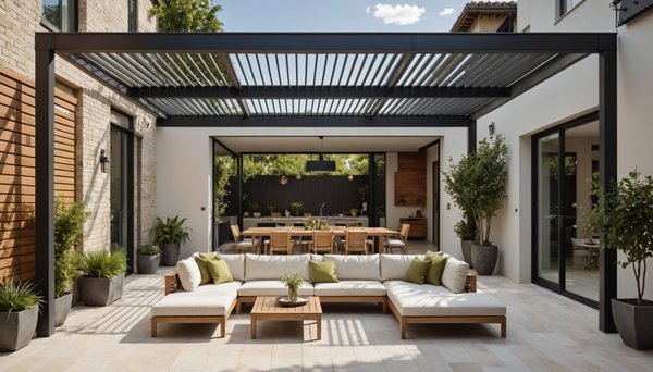 Pergola bioclimatique : optimisation de la lumière et de la ventilation naturelle